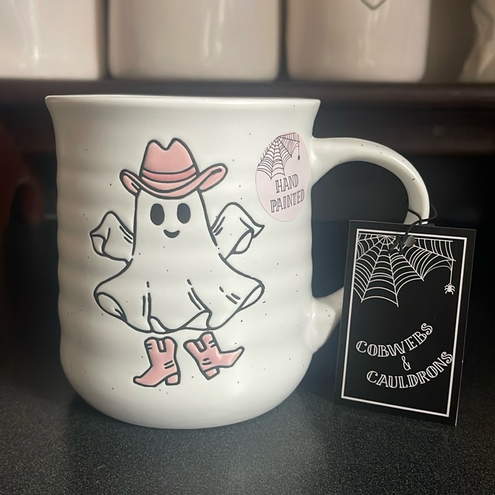 Pink Ghost Boo Yah Mug